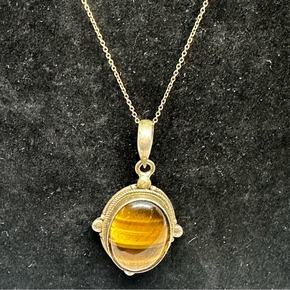 Sterling Silver Tigers Eye Necklace